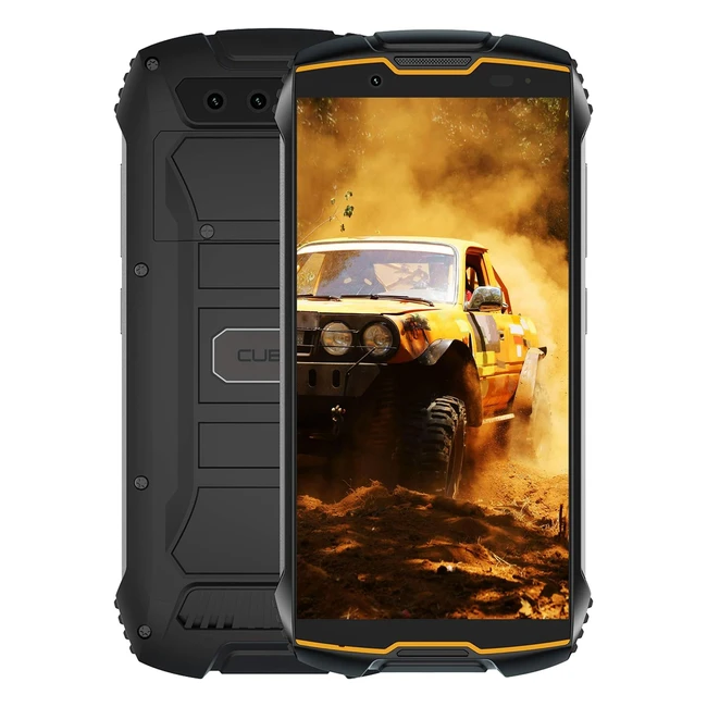 Cubot Kingkong Mini 2 - Smartphone Incassable 4G - 3Go RAM 32Go ROM - Batterie 3000mAh - Caméra 13MP - Android 10 - Double SIM - Noir Orange