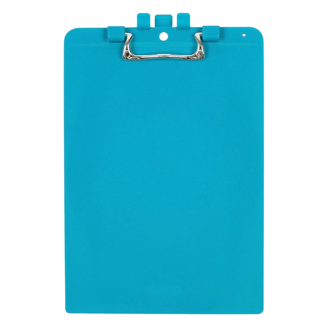 Snopake A4 Turquoise Clipboard | Heavy Duty Metal Clip | Ergonomic Design