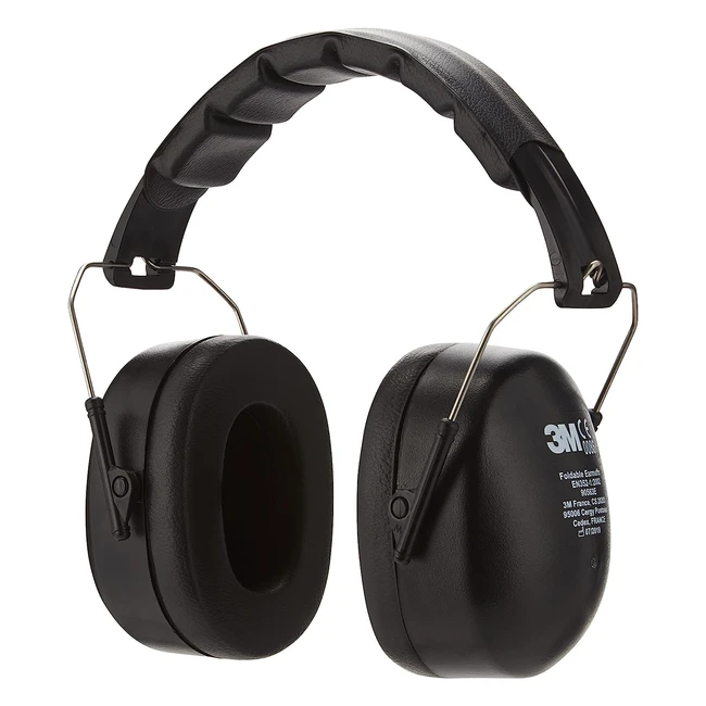 3M Gehörschützer 90563E faltbare Ohrschützer bequemer Schutz für Lärmpegel zwischen 94 und 105 dB Schwarz 1 Stück
