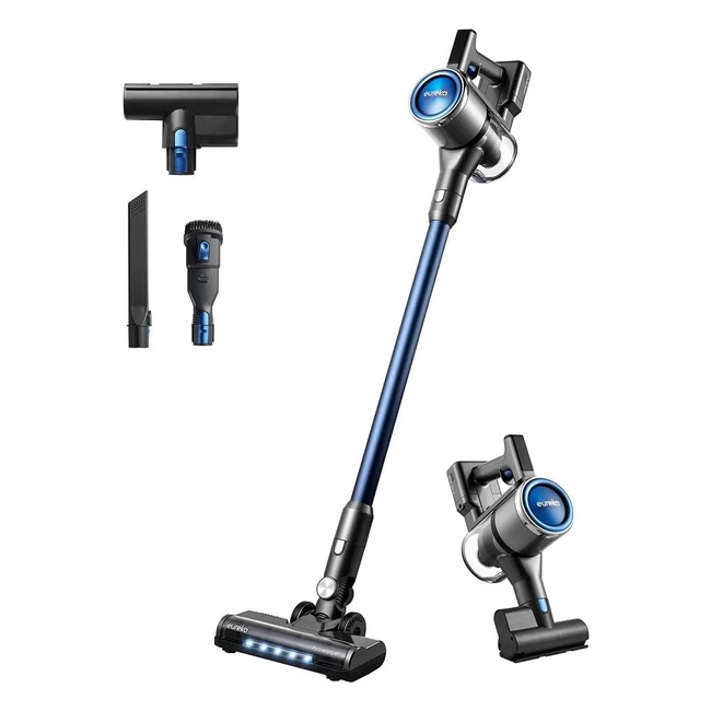 Aspirateur balai sans fil Eureka AK10 - Puissant 450W - Autonomie 60 mins - Nettoyage LED - Léger - 26kpa - Sols durs, tapis, poils d'animaux