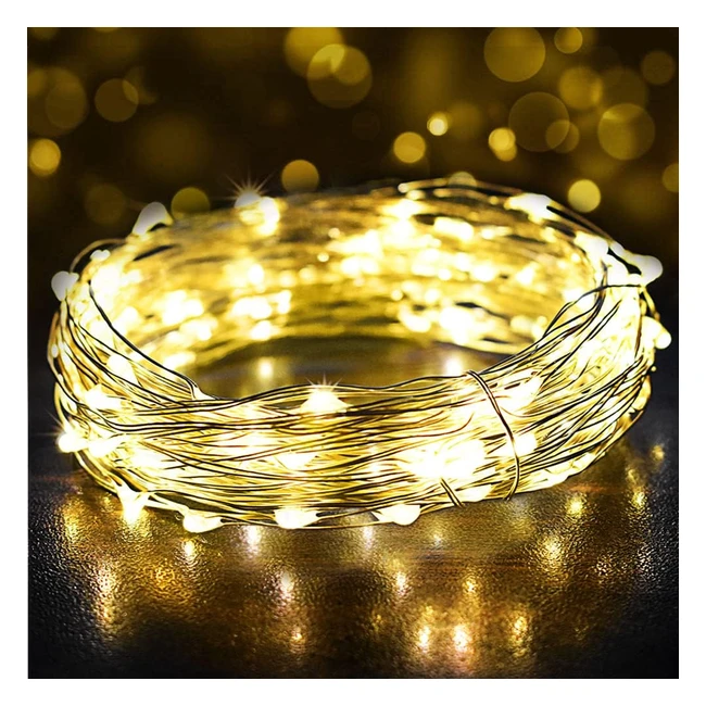 Guirlande Lumineuse 12m 120 LEDs - Étanche IP65 - Décoration Intérieure pour Mariage, Fête, Noël