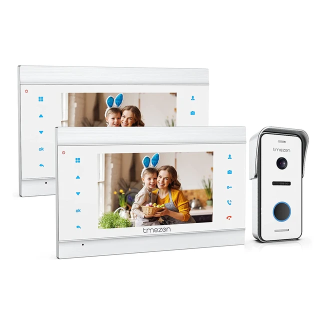 Kit Visiophone Filaire Tmezon - Vidéo Interphone 2 Fils - 7 Pouces - Vision Nocturne - Audio Bidirectionnelle
