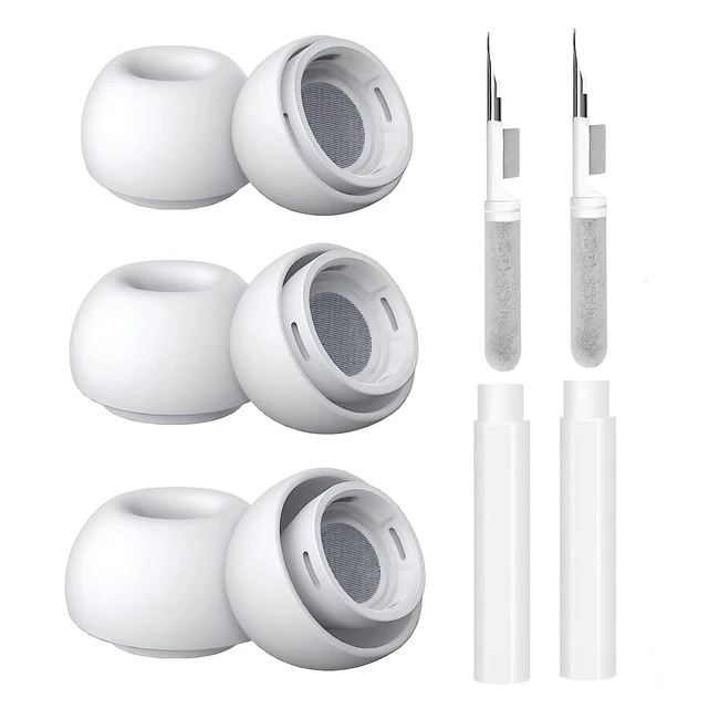 Replacement Ear Tips for AirPods Pro and Pro 2nd Gen - Noise Cancelling, Ultra Comfortable, 3 Sizes - SML (3 Pairs)