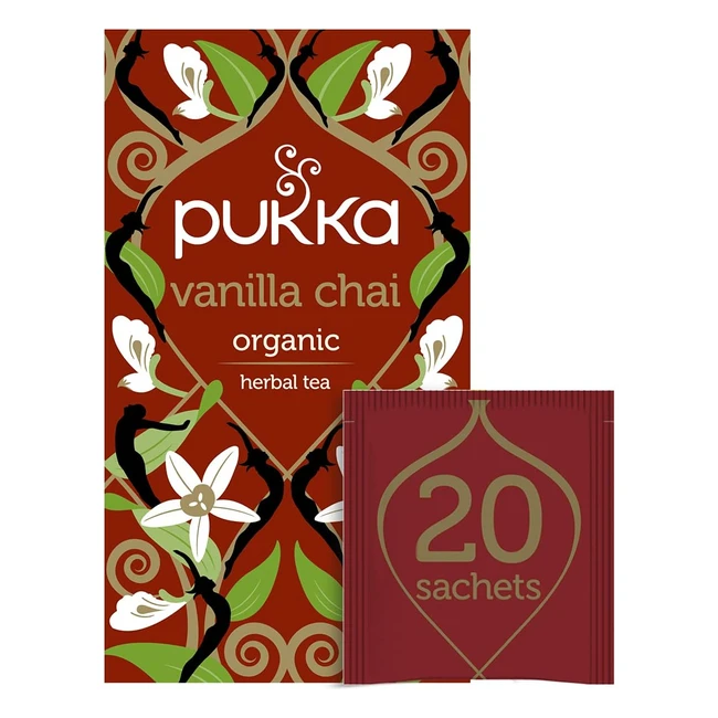 Pukka Te Chai Vainilla 20 Bols Bio 200g - Disfruta de un t delicioso y salud