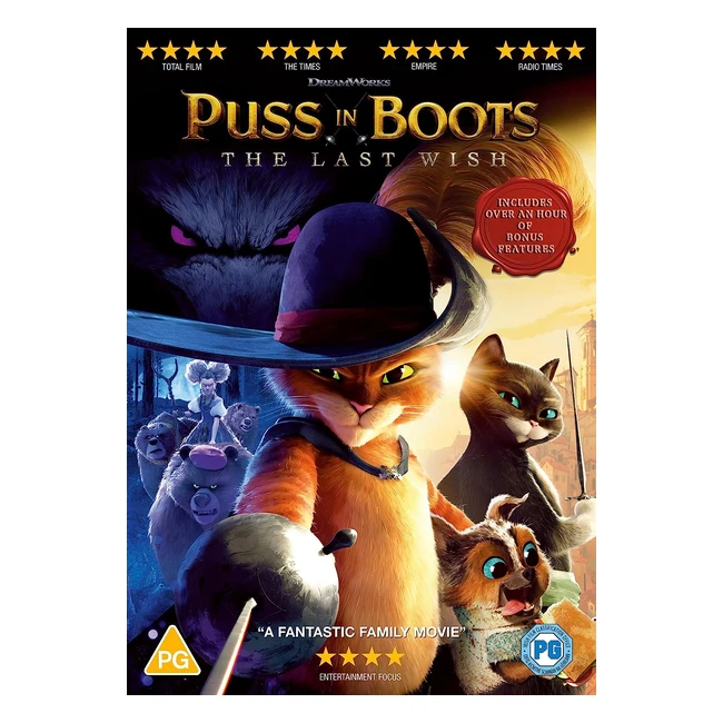 Puss in Boots: The Last Wish DVD 2023 - Action-Packed Adventure!