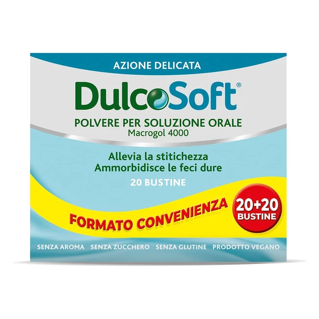 Dulcosoft Polvere - Rimedio Stitichezza - Macrogol 4000 - Senza Glutine - Senza 