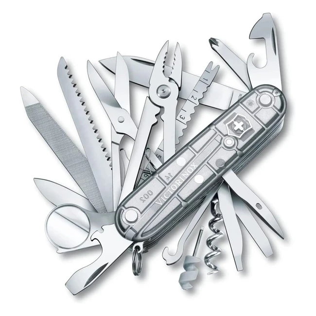 Victorinox Swisschamp 31 Funzioni Lama Seghetto per Legno Apriscatole Silvertech