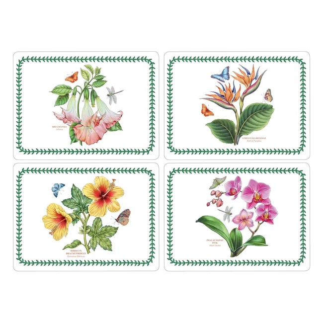 Exotic Botanic Garden Placemats - Set of 4 - Multicolour