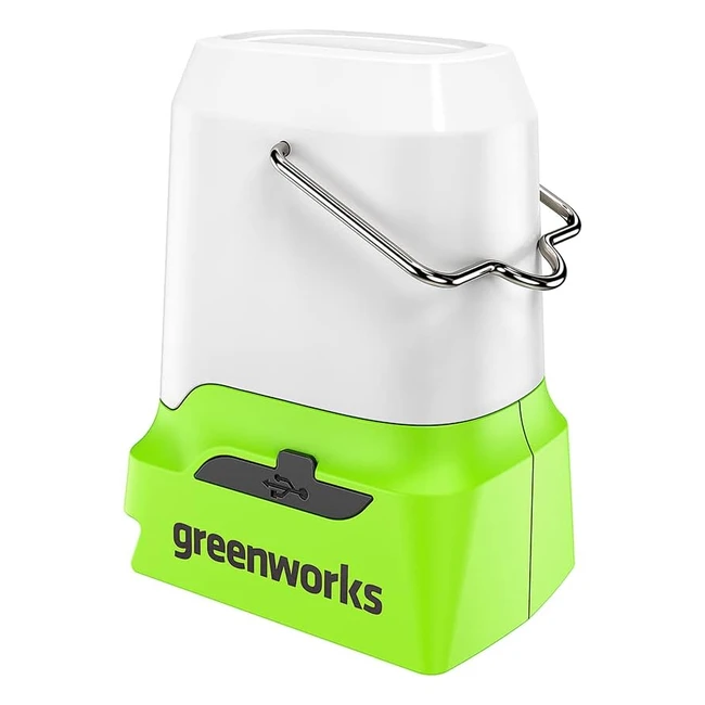Greenworks G24LA500 Batterielaterne und Campinglampe mit Haken zum Aufhngen 50