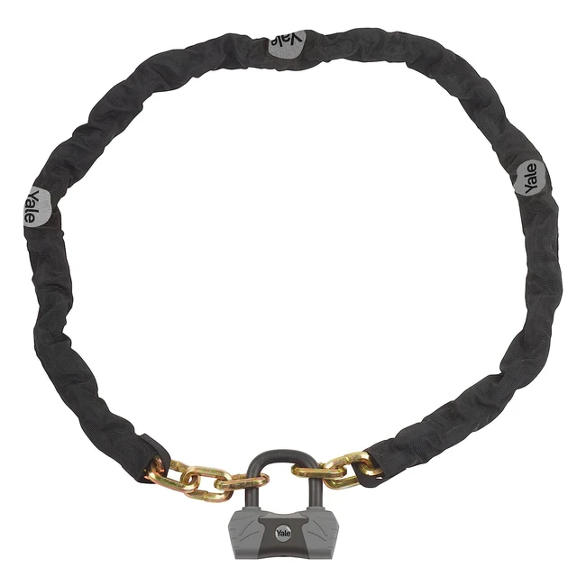Yale YCL3101801 Maximum Security Chain Bike Lock - Heavy Duty Protection - 4 Keys - Black