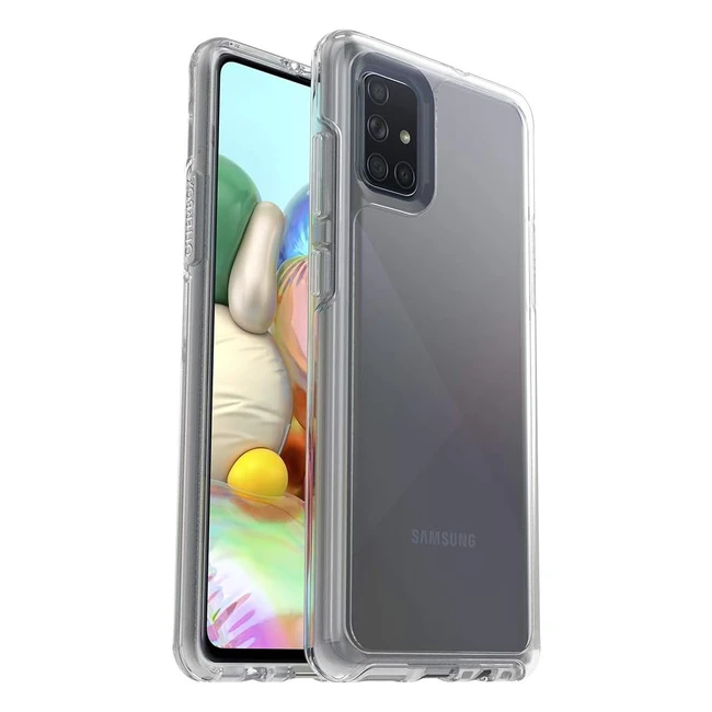 Cover Samsung Galaxy A71 Otterbox Symmetry Clear - Resistente a Shock e Cadute - Testata 3x vs Norme Anti Caduta MILSTD 810G - Trasparente