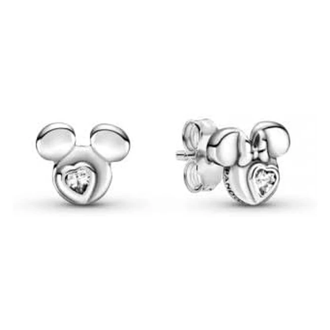 Pendientes Pandora Mickey Mouse et Minnie Mouse 299258C01 - Argent Clous dorei