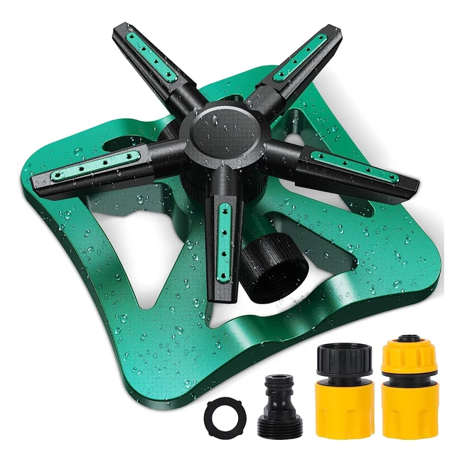 Arroseur de Jardin Automatique Gardena - 360°, 5 Bras Oscillant, 20 Buses