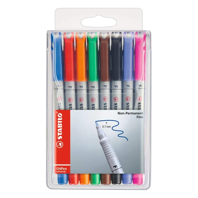 Stabilo OHP Pen wasserlslich fein 8 Farben