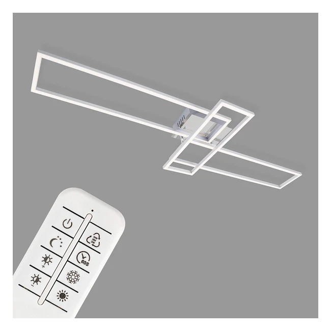 Plafoniera LED Dimmerabile Briloner Leuchten - Telecomando - Alluminio Cromato