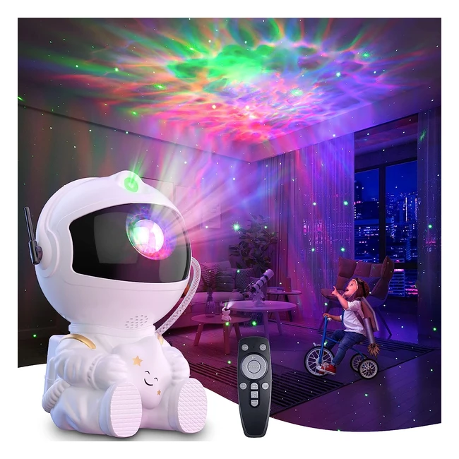Astronaut Galaxy Projector - Starry Night Light with Nebula Timer & Remote Control - USB Powered - 360 Adjustable - for Children and Adults