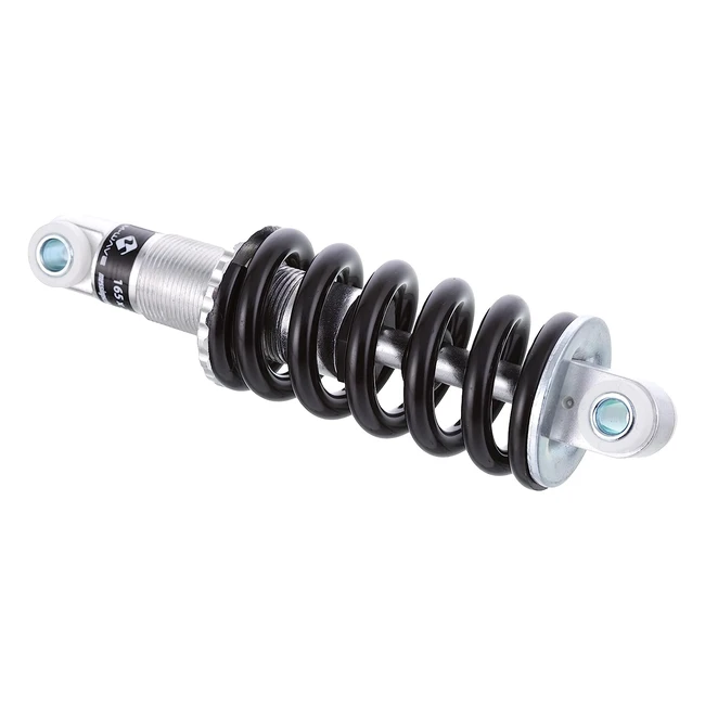 Amortisseur Vélo Adulte Unisexe Noir/Argent Einbauma 165mm - Ressort en Acier - Réglable - Corps en Aluminium