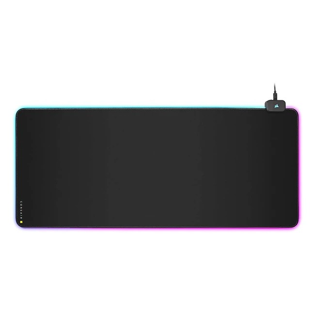 Corsair Gaming Mouse Mat - RGB Beleuchtung, Extra große Fläche, Dual-Port USB-Hub