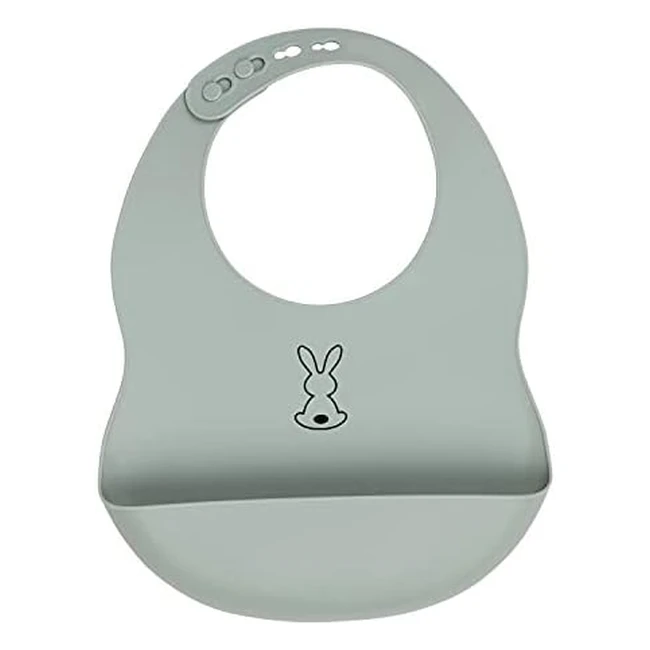 Nattou Soft Silicone Waterproof Baby Bib with Food Catcher Bowl - Stress-Free Feeding