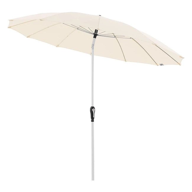 Doppler Aluminium Sonnenschirm Asia Look SLAZ 250 Auto Tilt - Ideal für den Garten - 250 cm - Knickbar - 445457820AZ Nature