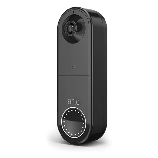 Arlo Essential Video Doorbell 1080p, 25% größeres Sichtfeld, WLAN-Bewegungssensor, 2-Wege-Audio, Sirene, Nachtsicht mit 90-tägigem Arlo Secure Testzeitraum AVD2001B