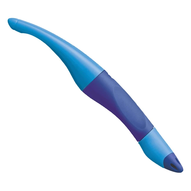 STABILO EasyOriginal Ergonomischer Tintenroller für Linkshänder, Dunkelblau, Einzelstift, blaue Tinte, radierbar, inklusive Patrone