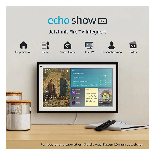 Zertifiziert & generalüberholt: Echo Show 15 - 15,6 Zoll Smartdisplay in Full HD, Alexa & Fire TV integriert