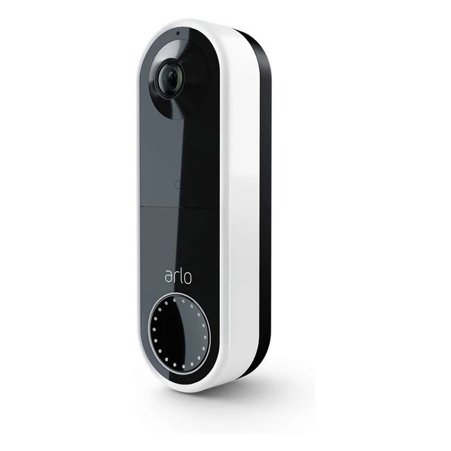 Arlo Essential Video Doorbell 1080p - 25% größeres Sichtfeld - WLAN-Bewegungssensor - 2-Wege-Audio - Sirene - Nachtsicht - 90-tägiger Testzeitraum für Arlo Secure Plan - AVD2001