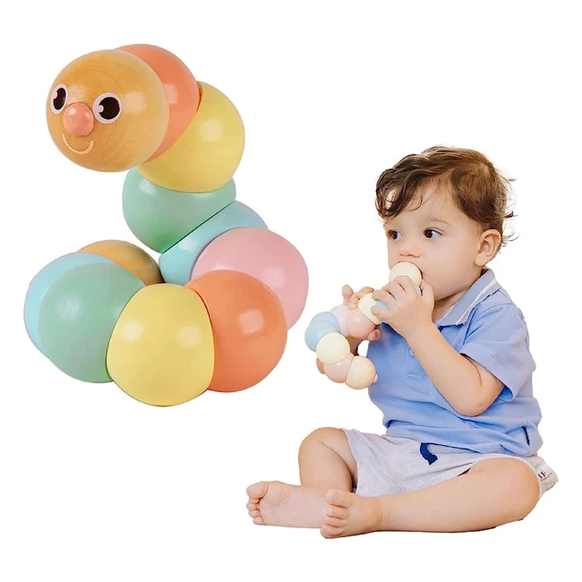 Colorful Twist Worm Caterpillar for Babies - Fine Motor Skills Toy - CW54235