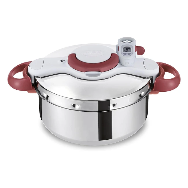 Cocotte Tefal P4620733 Acier Inoxydable 22 cm - Blanc/Rouge