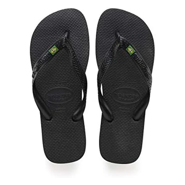 Havaianas Brasil Mixte Noir 3536 - Sandales en caoutchouc pour hommes et femmes