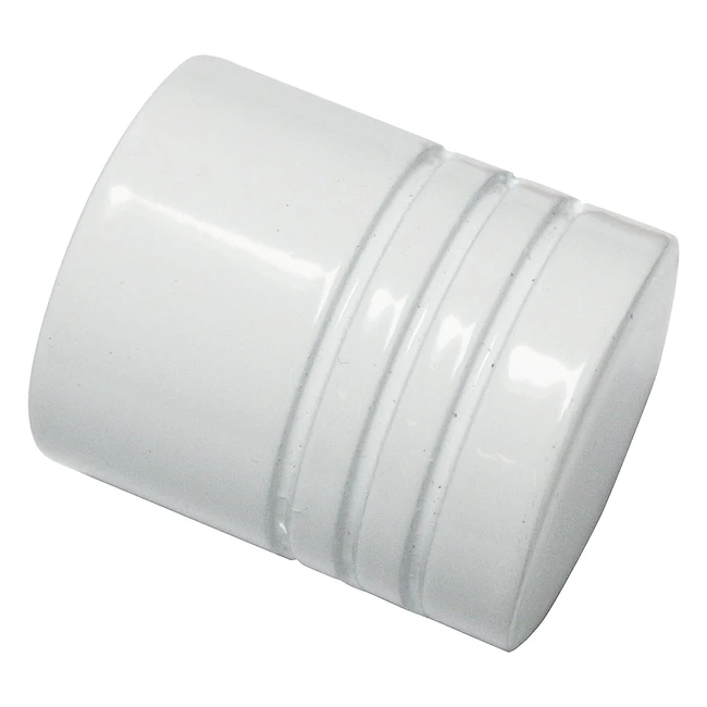 Gardinia 11280 - Clavija terminación cilindro para cortineros serie Chicago - Blanco