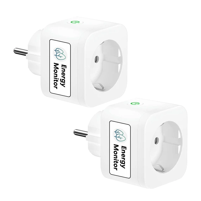 meross Smart Steckdose mit Verbrauchsmessung 16A Bluetooth Alexa Steckdose mit Sprach- und Fernbedienung Timer WLAN Steckdose funktioniert mit Alexa Google Home SmartThings Packung mit 2