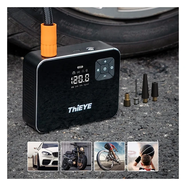 Thieye Tyre Inflator Portable Air Compressor 120 PSI Cordless Tyre Pump