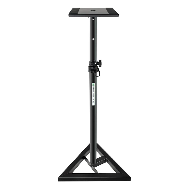 Support pour moniteurs de studio Pronomic SLS10 - Stabilité accrue, hauteur réglable, couleur noir