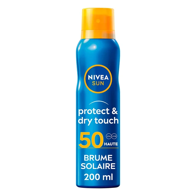 NIVEA Sun Brume Solaire Protect Dry Touch FPS 50 - Protection Solaire 100 Transparente - 1x200 ml