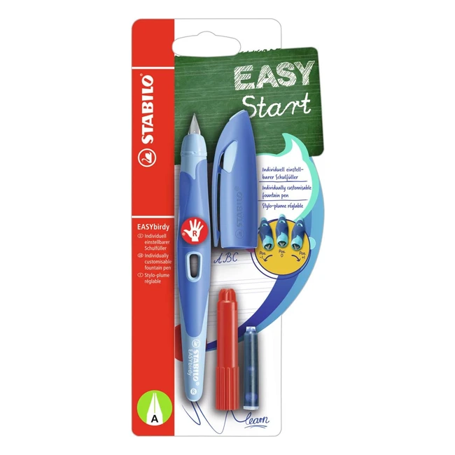 Ergonomischer Schul-Füllfederhalter Stabilo Easybirdy, Feder rechts, Blaulichtblau