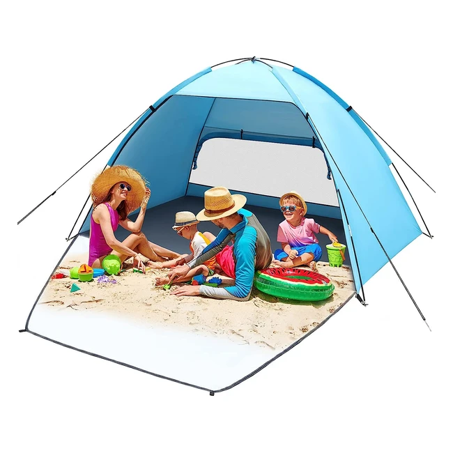 Tenda da Spiaggia UPF 50 - Protezione Solare, Spaziosa e Portatile