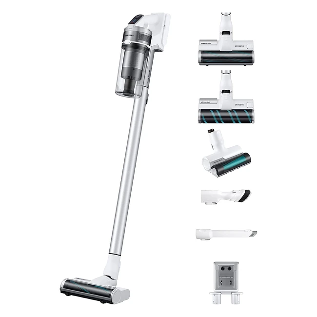 Samsung Jet 70 Complete VS15T7036R5 Cordless Vacuum Cleaner - Powerful Cleaning, 2-in-1 Charging Station, Turbo Action Brush - Silver