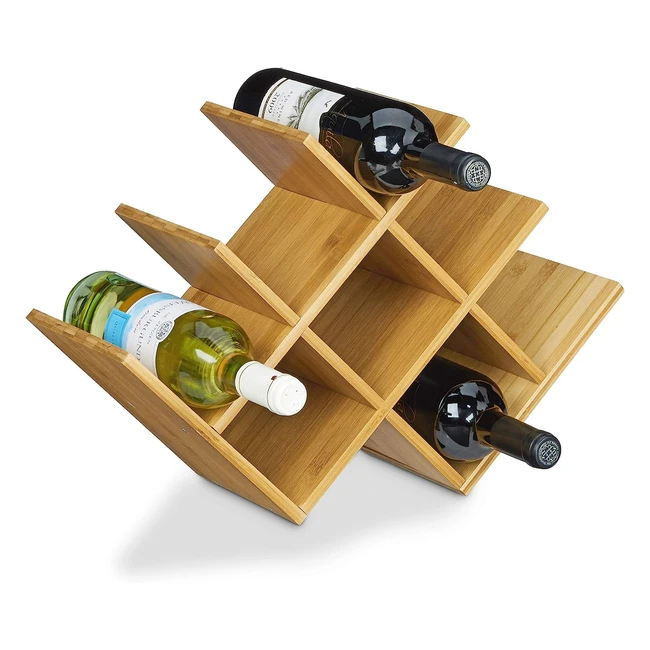 Cantinetta in Bambù per 8 Bottiglie - Resistente e Decorativa - Hxlxp 315x47x165 cm