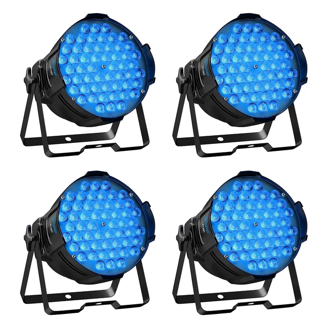 Luces de Discoteca Betopper DJ Luces Escenario RGB 54x3W Proyector Iluminación Sonido Estroboscópica