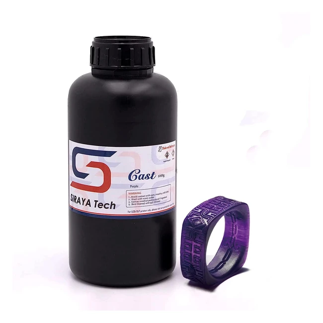 Résine pour imprimante 3D Siraya Tech Cast - Facile à utiliser et à brûler - Haute résolution - Violet 1 kg