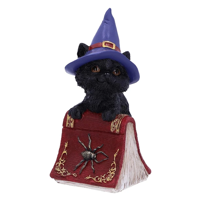 Figurine de chat noir Hocus U5231S0 avec livre de sorts rouge - 127 cm