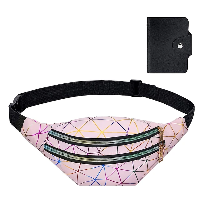 Sac banane holographique imperméable flintronic - Unisexe - 3 poches - Mode - Voyage - Randonnée