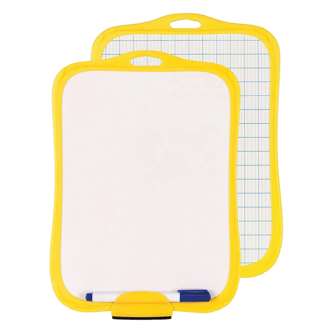 Snopake Double-Sided Whiteboard 15892 - Portable Writing Board - Yellow
