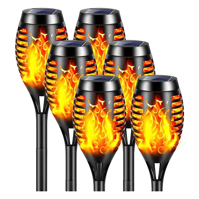 Lámpara Solar de Jardín Yazeky - 12 LED - Efecto Llama - IP65 Impermeable