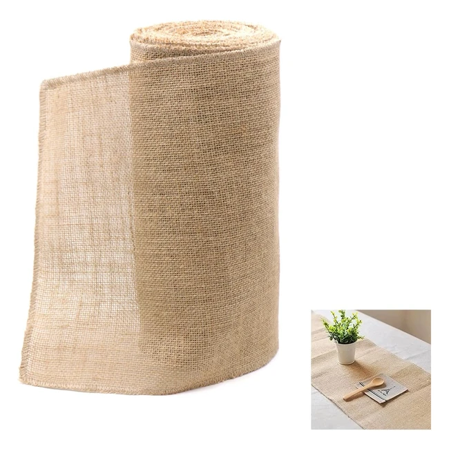 Chemin de Table en Toile de Jute 30cm x 10m - Durable et Décoratif - Pour Mariage et Fête
