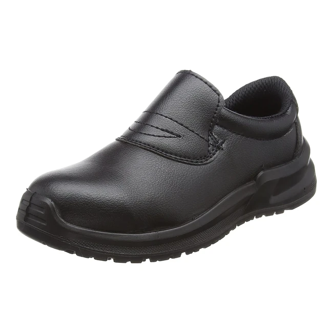 Blackrock Black Hygiene Slip-On Safety Shoe with Steel Toe Cap - S2 SRC