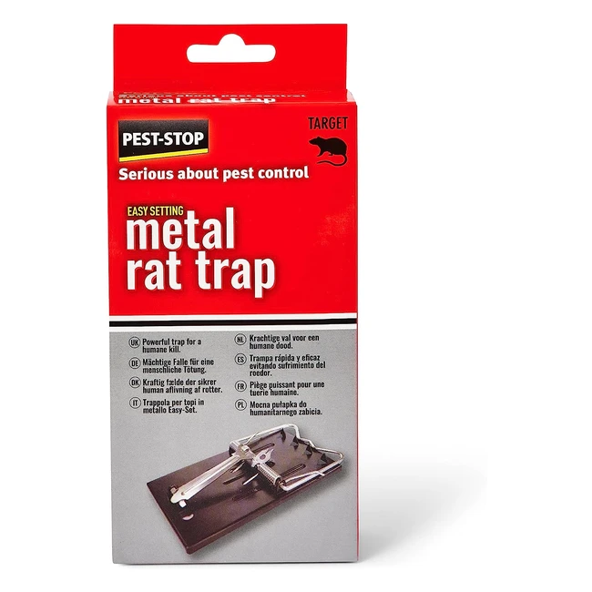 Pest Stop Metal Rat Trap - Durable Reusable Quick Kill - 1 Choice for Indoor 