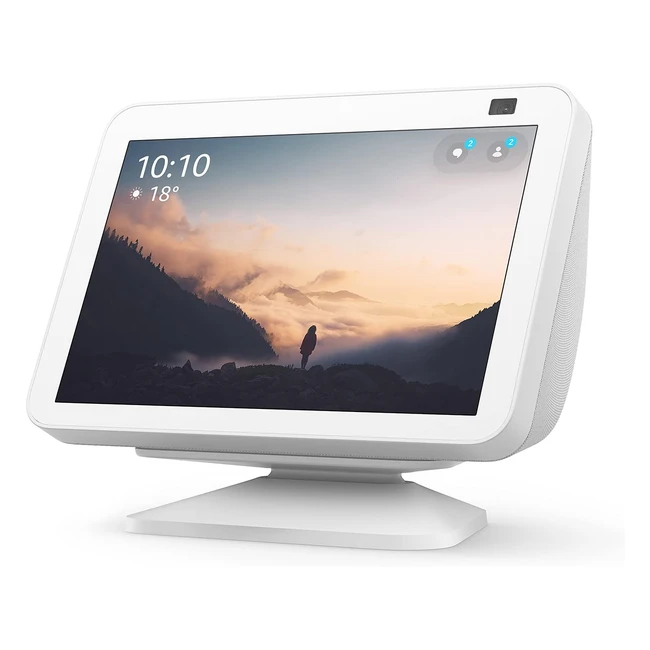 Echo Show 8 2nd Gen Adjustable Stand - Glacier White